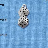 C2672 - Pair of Dice - Silver Charm